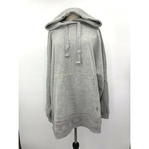 Free People Grey Oversized Pullover Hoodie